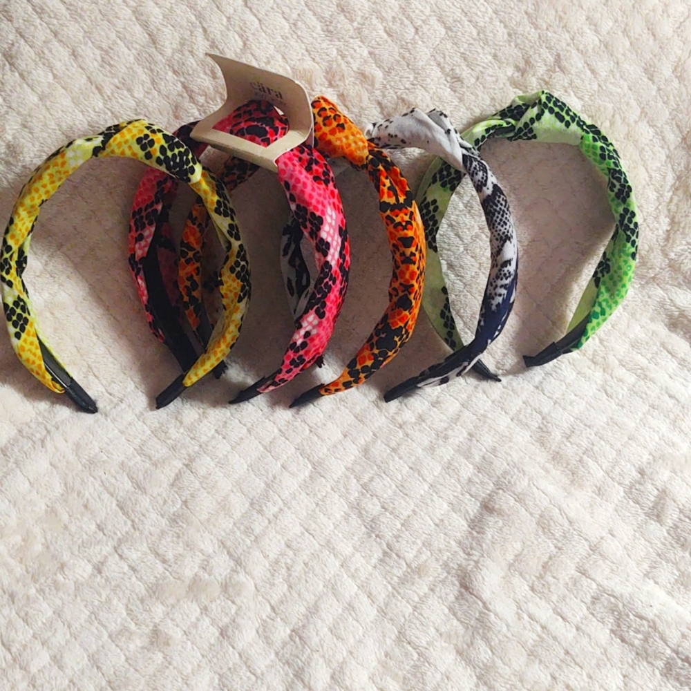 Headbands Neon Snake Knotted Set of 5